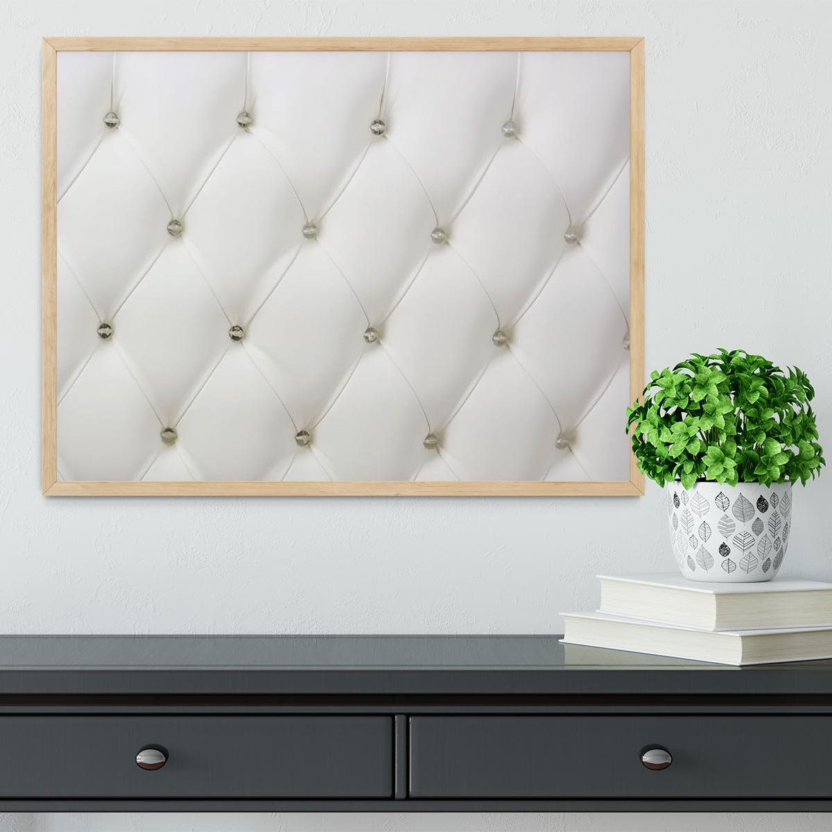 Genuine leather upholstery Framed Print - Canvas Art Rocks - 4