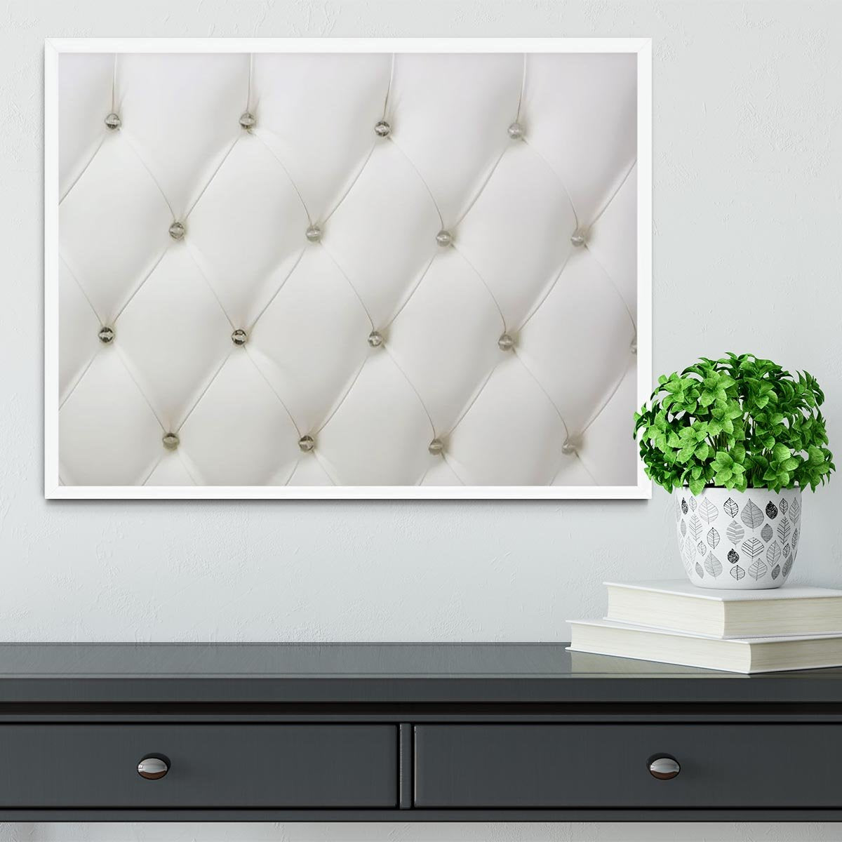 Genuine leather upholstery Framed Print - Canvas Art Rocks -6