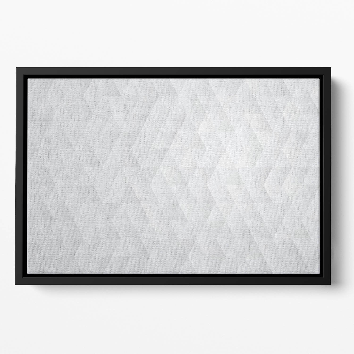 Geometric style abstract grey Floating Framed Canvas