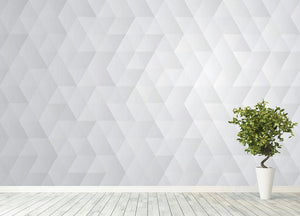 Geometric style abstract grey Wall Mural Wallpaper - Canvas Art Rocks - 4