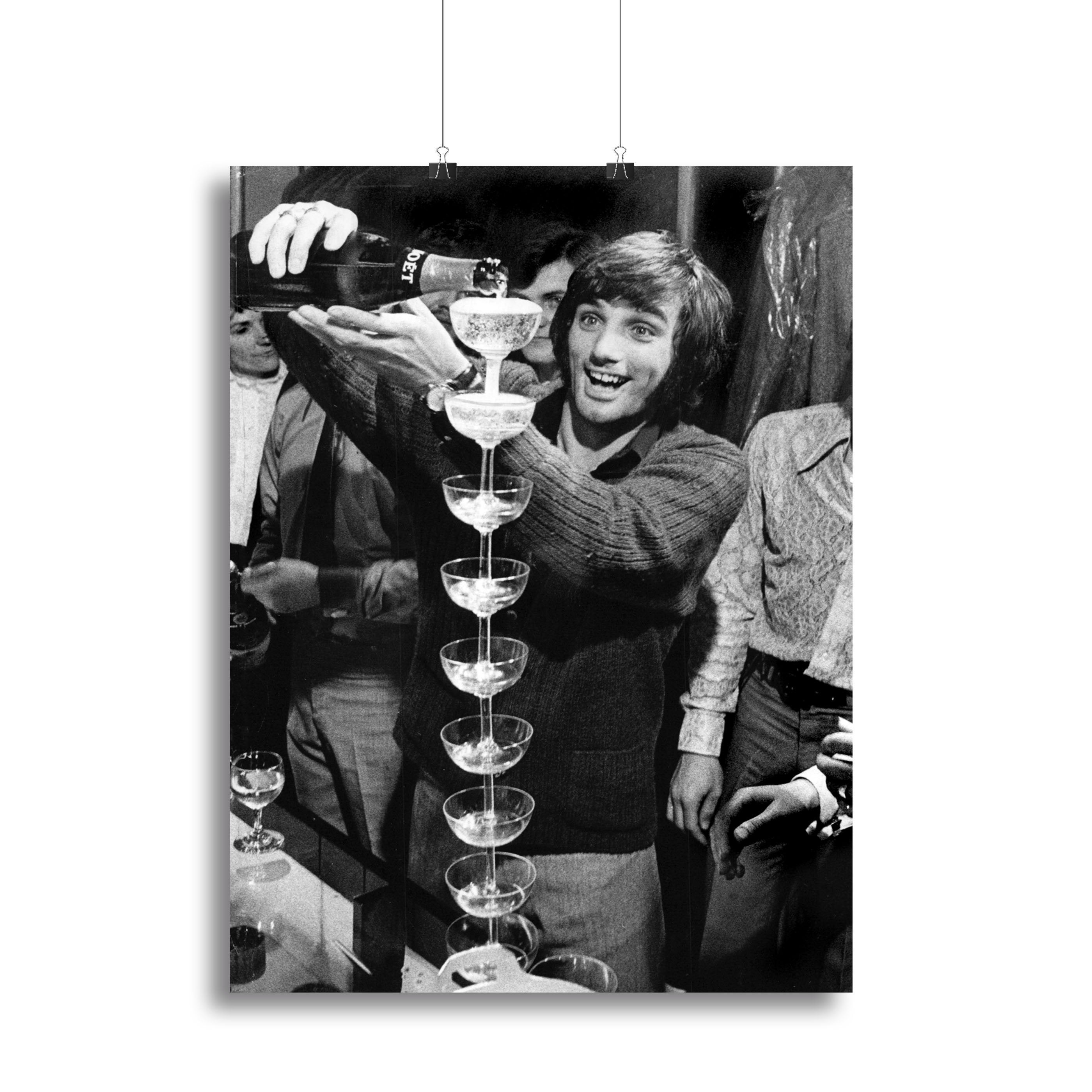 George Best pouring champagne Canvas Print or Poster