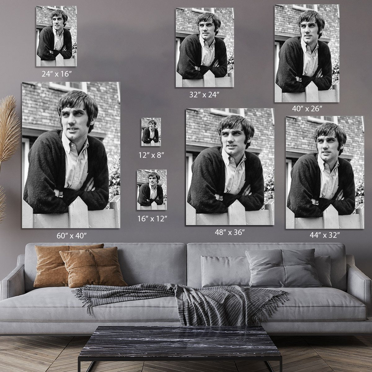 George Best in 1968 Canvas Print or Poster