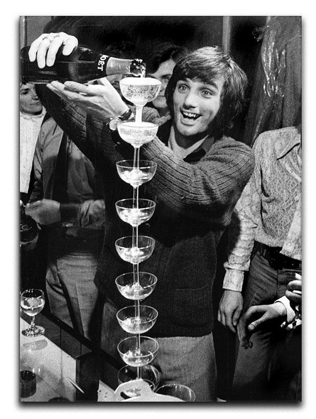 George Best pouring champagne Canvas Print or Poster  - Canvas Art Rocks - 1