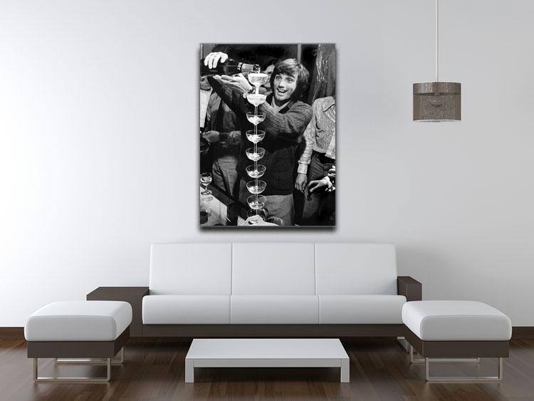 George Best pouring champagne Canvas Print or Poster - Canvas Art Rocks - 4