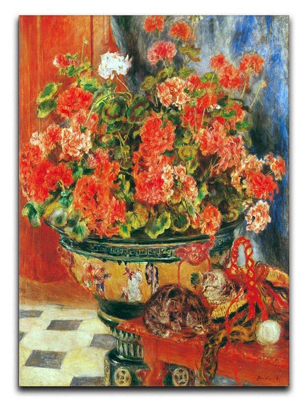 Geraniums and cats by Renoir Canvas Print or Poster  - Canvas Art Rocks - 1