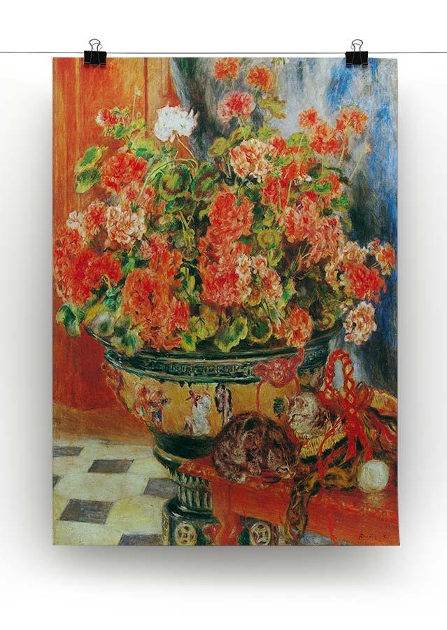 Geraniums and cats by Renoir Canvas Print or Poster - Canvas Art Rocks - 2