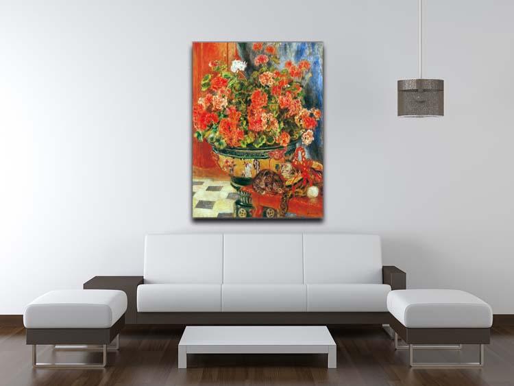 Geraniums and cats by Renoir Canvas Print or Poster - Canvas Art Rocks - 4