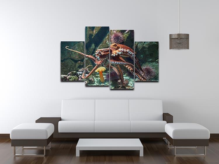 Giant Pacific octopus 4 Split Panel Canvas  - Canvas Art Rocks - 3
