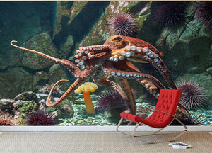 Giant Pacific octopus Wall Mural Wallpaper - Canvas Art Rocks - 3