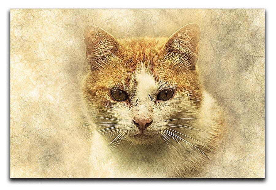 Ginger Cat Painting Canvas Print or Poster  - Canvas Art Rocks - 1