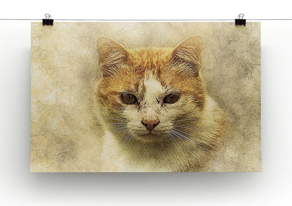Ginger Cat Painting Canvas Print or Poster - Canvas Art Rocks - 2