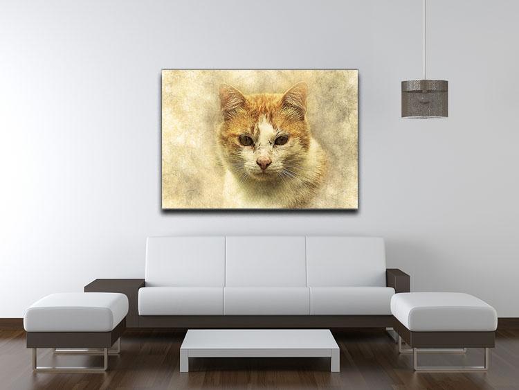 Ginger Cat Painting Canvas Print or Poster - Canvas Art Rocks - 4