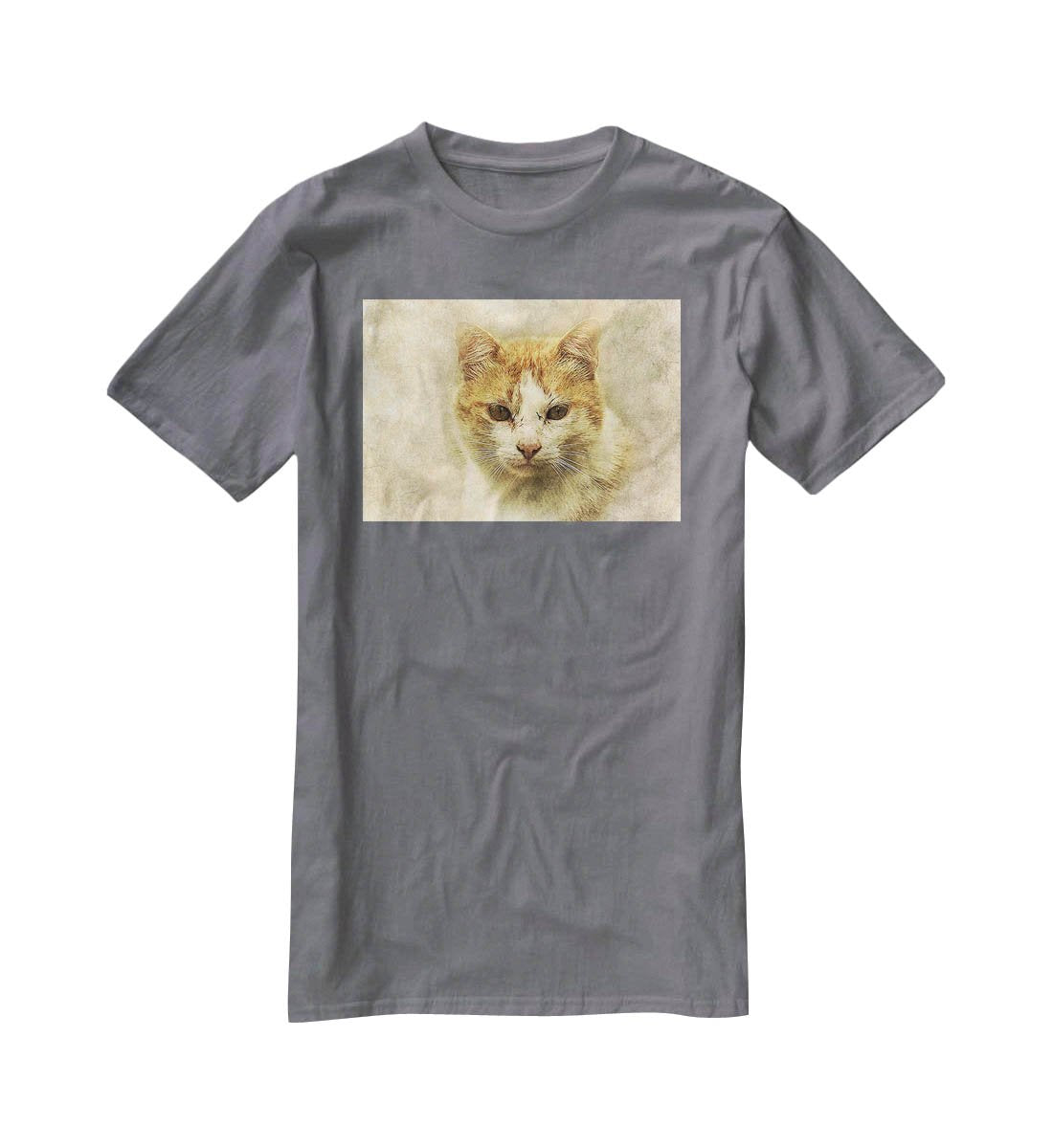 Ginger Cat Painting T-Shirt - Canvas Art Rocks - 3