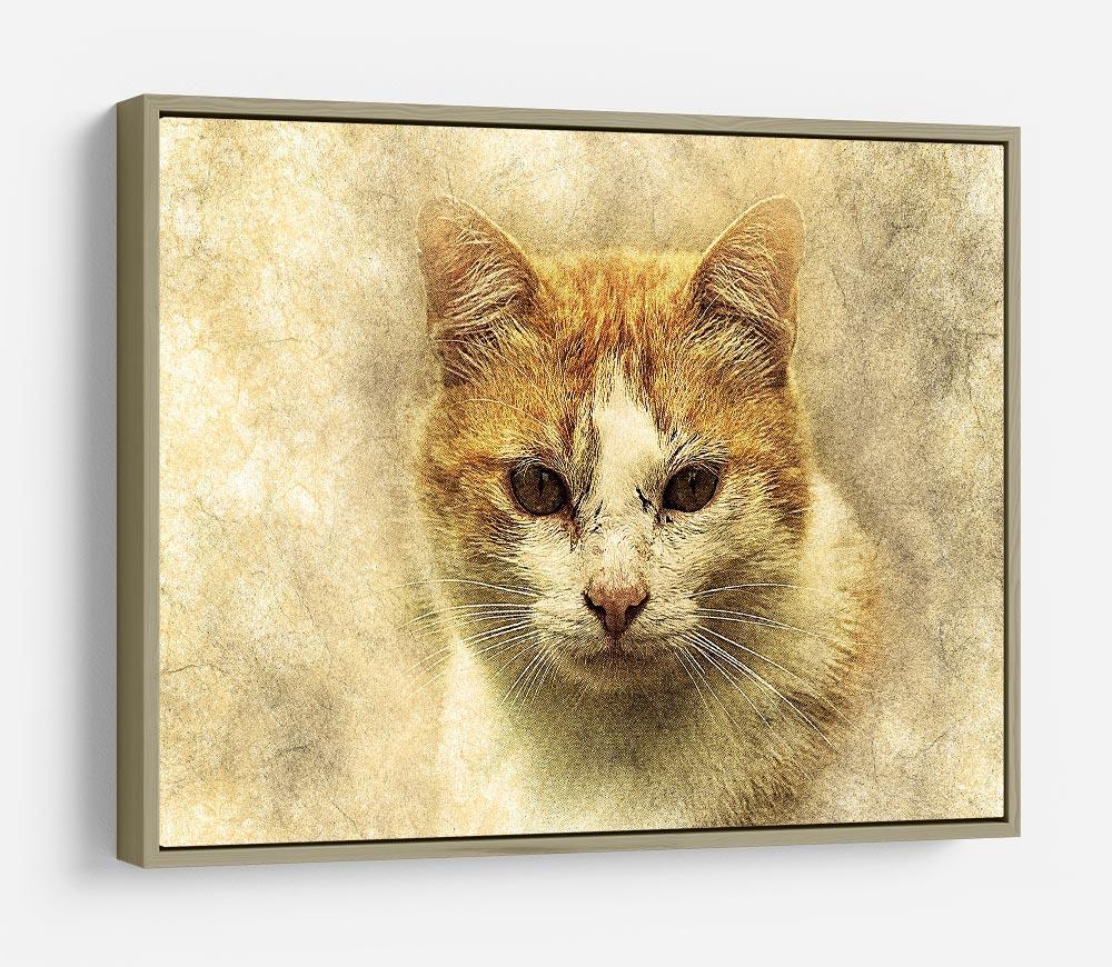 Ginger Cat Painting HD Metal Print