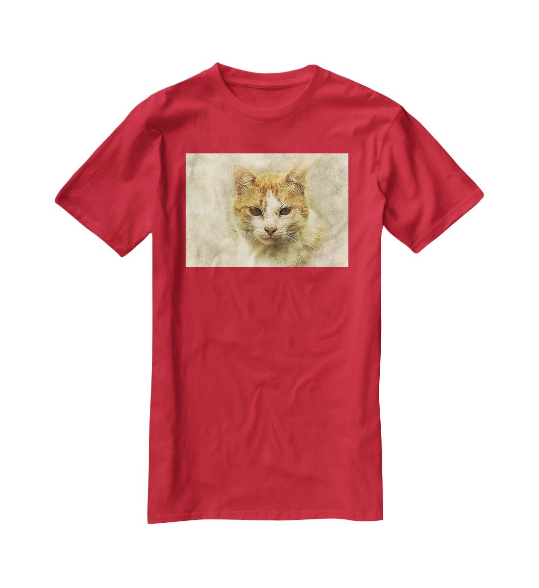 Ginger Cat Painting T-Shirt - Canvas Art Rocks - 4