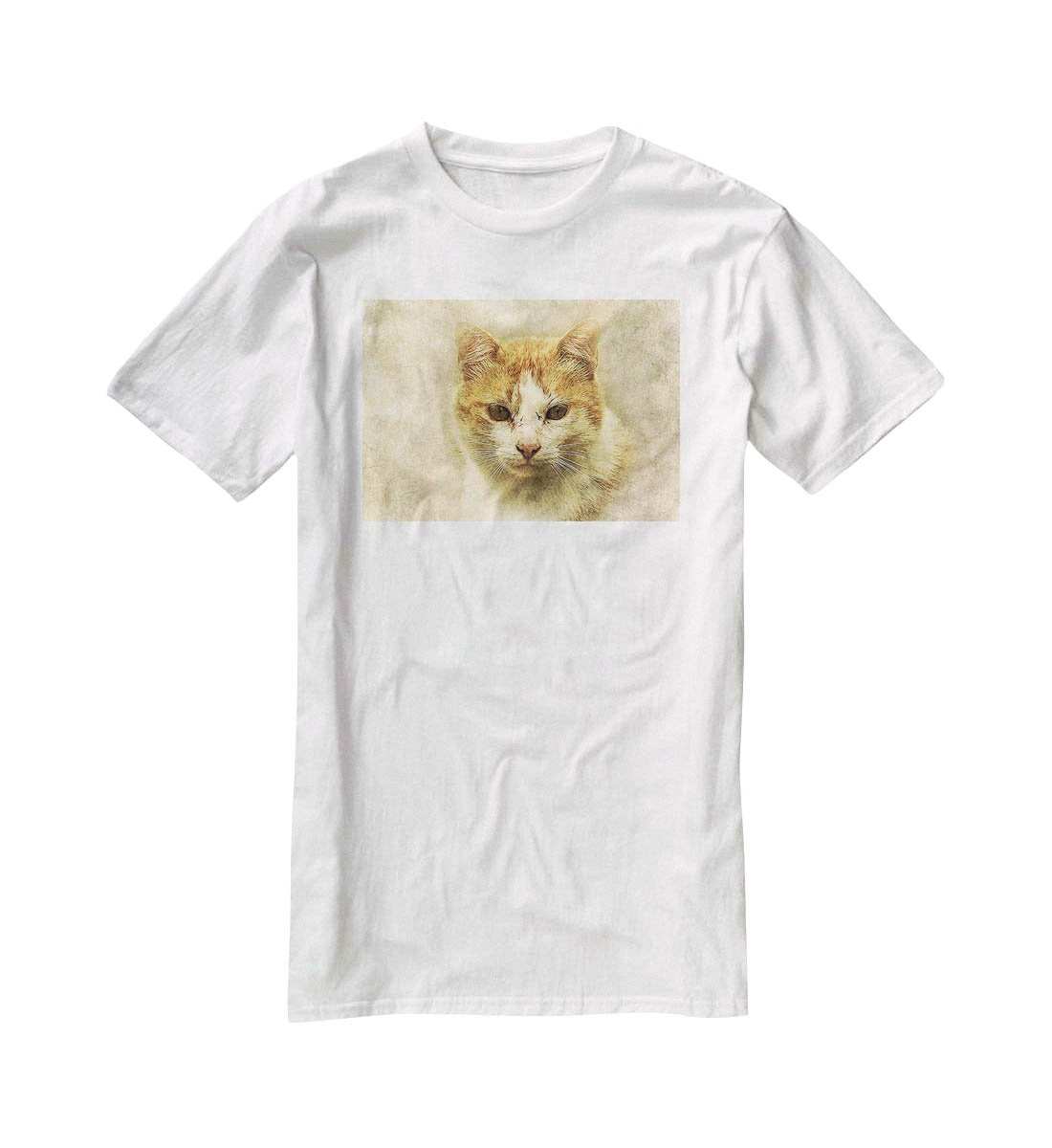 Ginger Cat Painting T-Shirt - Canvas Art Rocks - 5