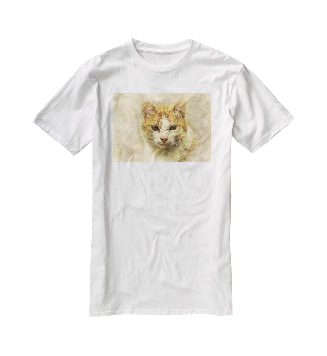 Ginger Cat Painting T-Shirt - Canvas Art Rocks - 5