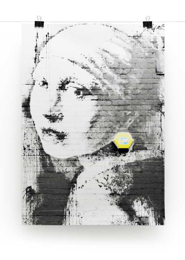Banksy Girl With a Pierced Eardrum Print - Canvas Art Rocks - 2