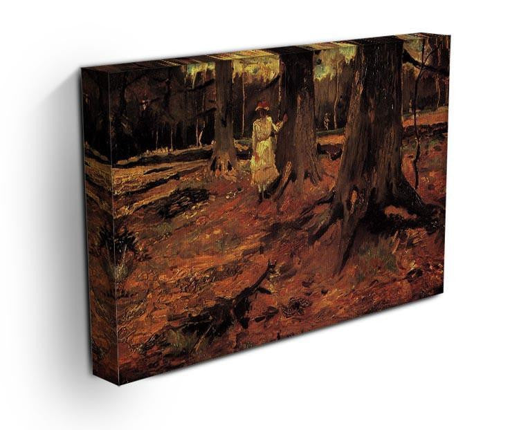 Girl in White in the Woods by Van Gogh Canvas Print & Poster - Canvas Art Rocks - 3
