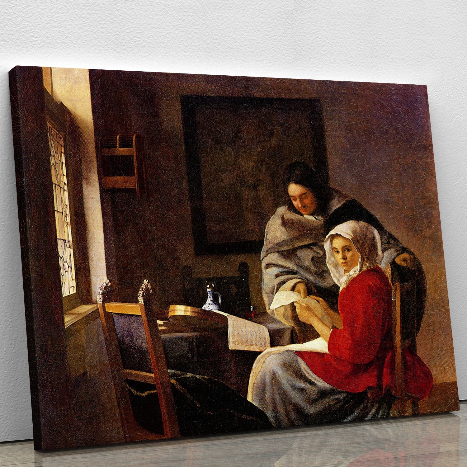 Girl interrupted in her music Canvas Print or Poster - Canvas Art Rocks - 1