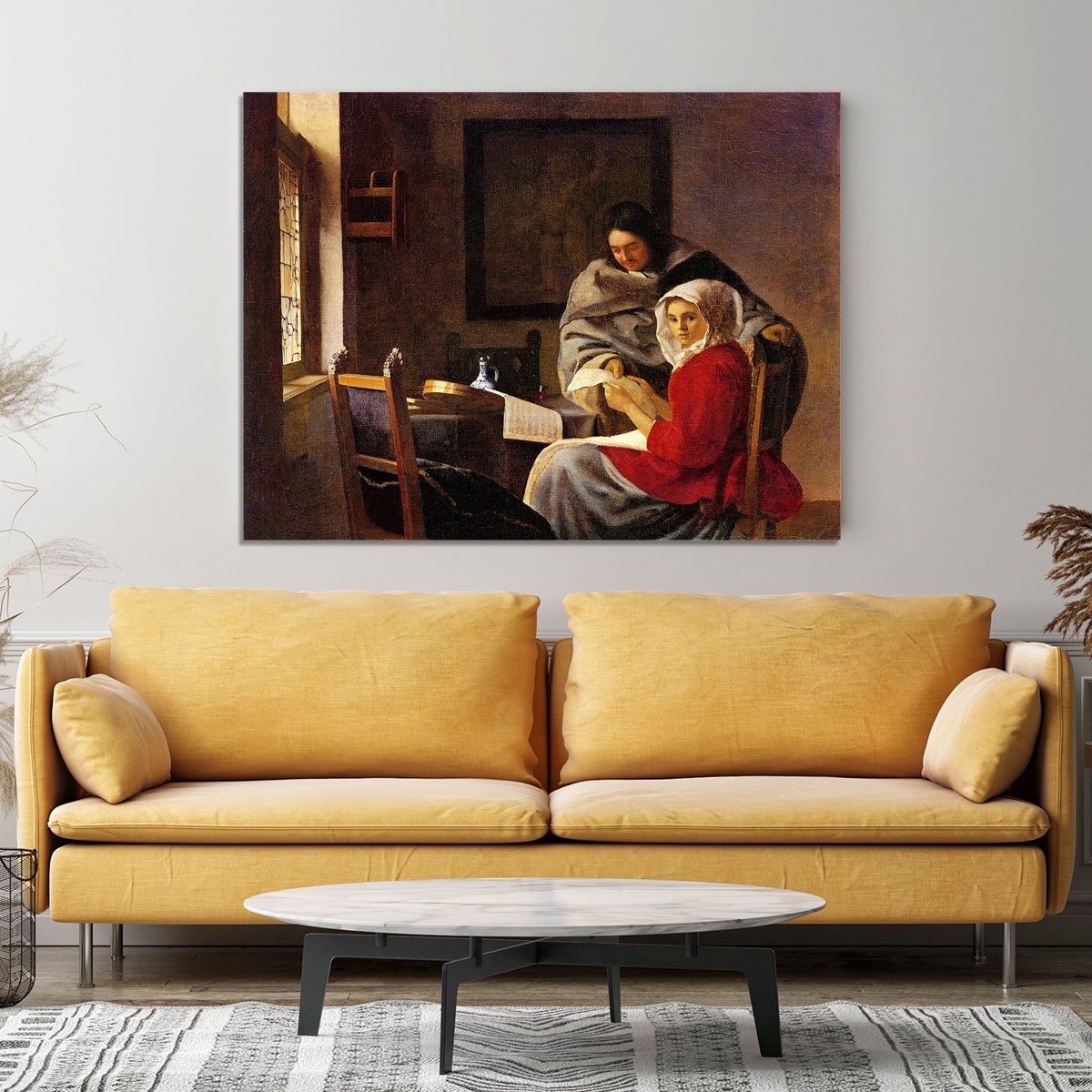 Girl interrupted in her music Canvas Print or Poster