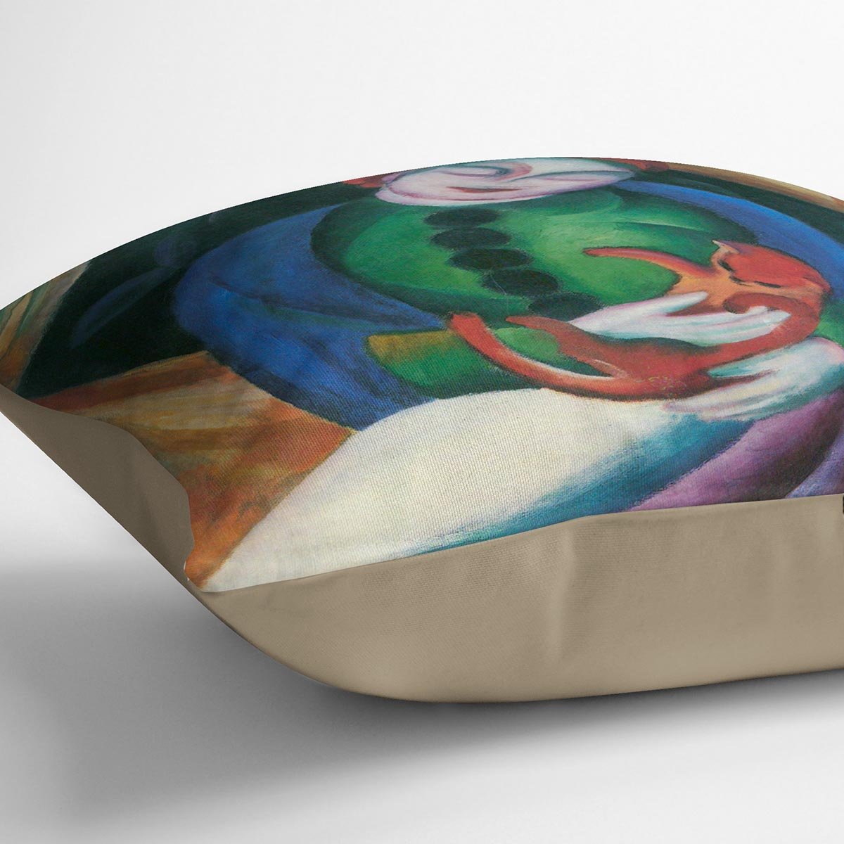 Girl with a Cat II by Franz Marc Throw Pillow