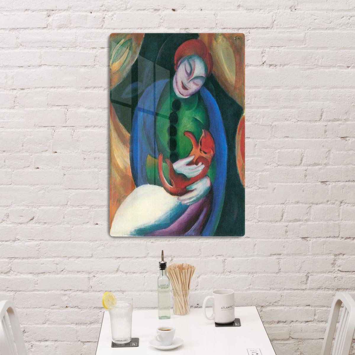 Girl with a Cat II by Franz Marc HD Metal Print