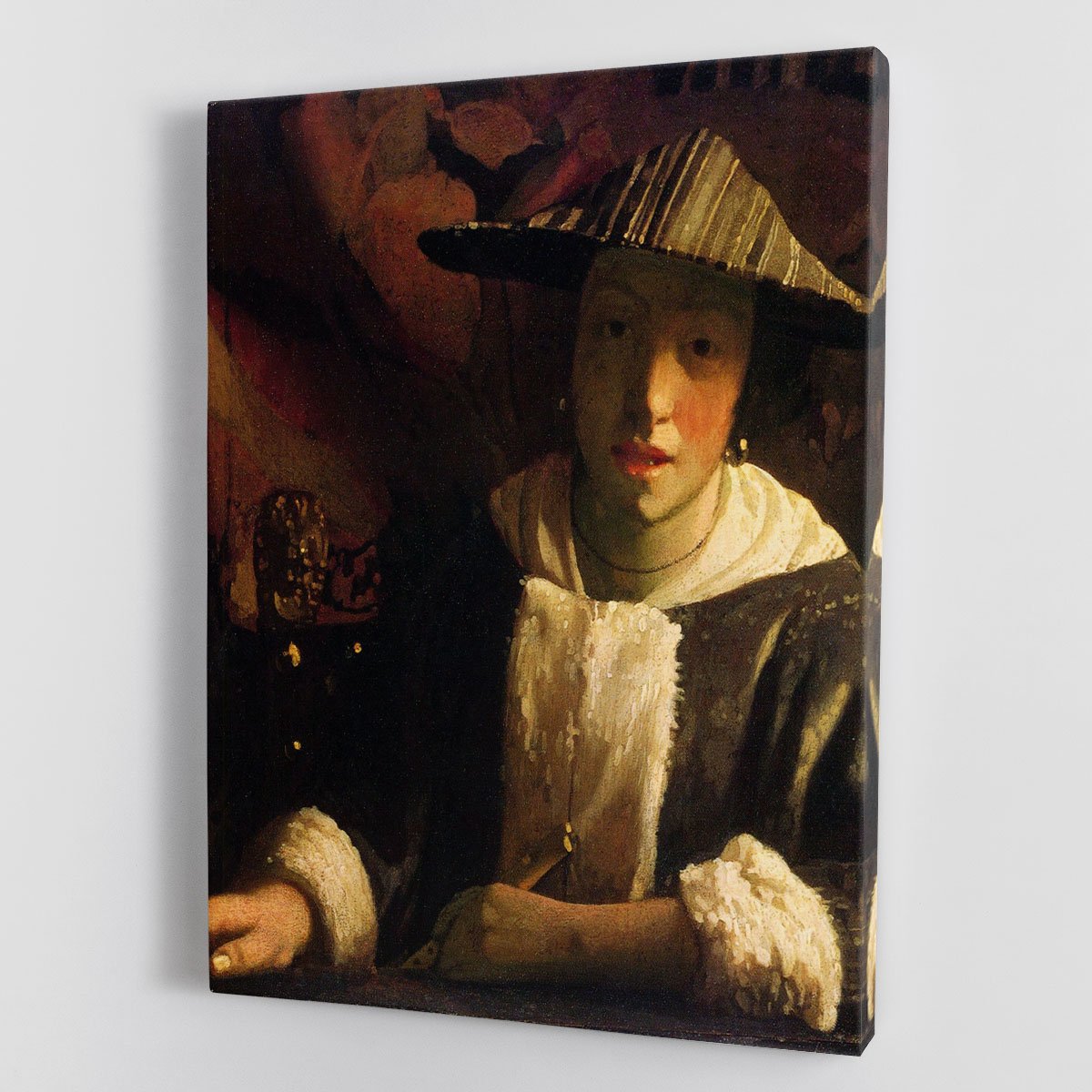 Girl with a flute by Vermeer Canvas Print or Poster