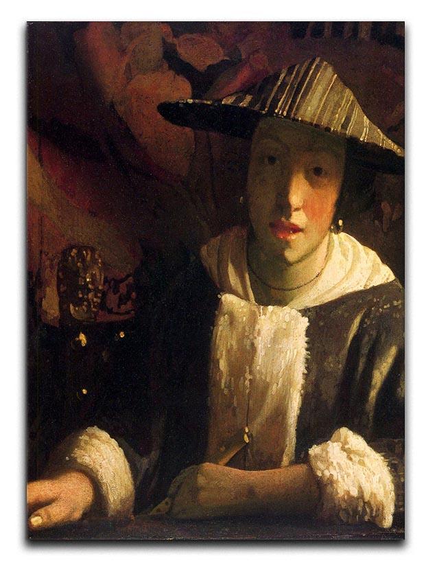 Girl with a flute by Vermeer Canvas Print or Poster - Canvas Art Rocks - 1