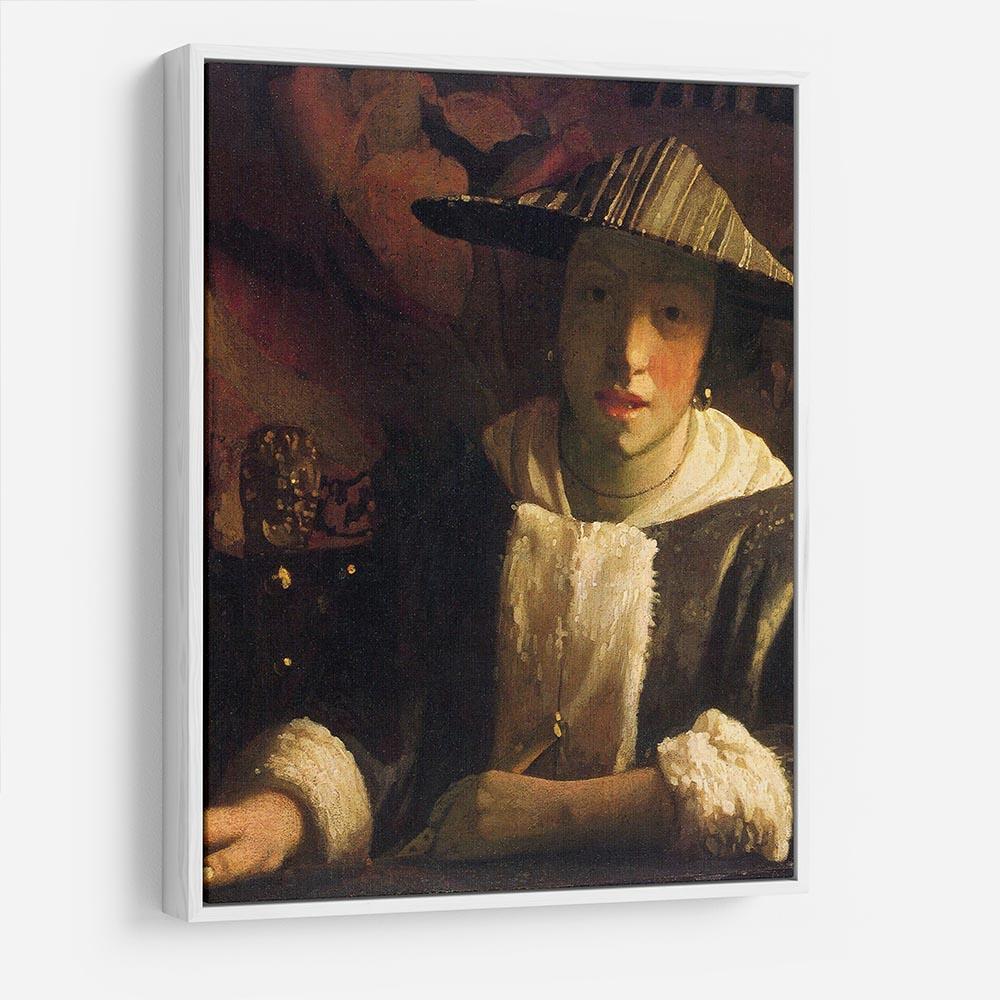 Girl with a flute by Vermeer HD Metal Print - Canvas Art Rocks - 7