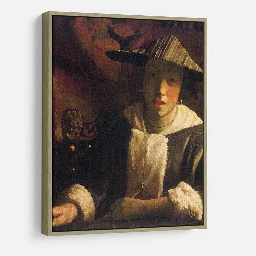 Girl with a flute by Vermeer HD Metal Print - Canvas Art Rocks - 8
