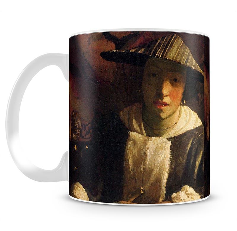 Girl with a flute by Vermeer Mug - Canvas Art Rocks - 1