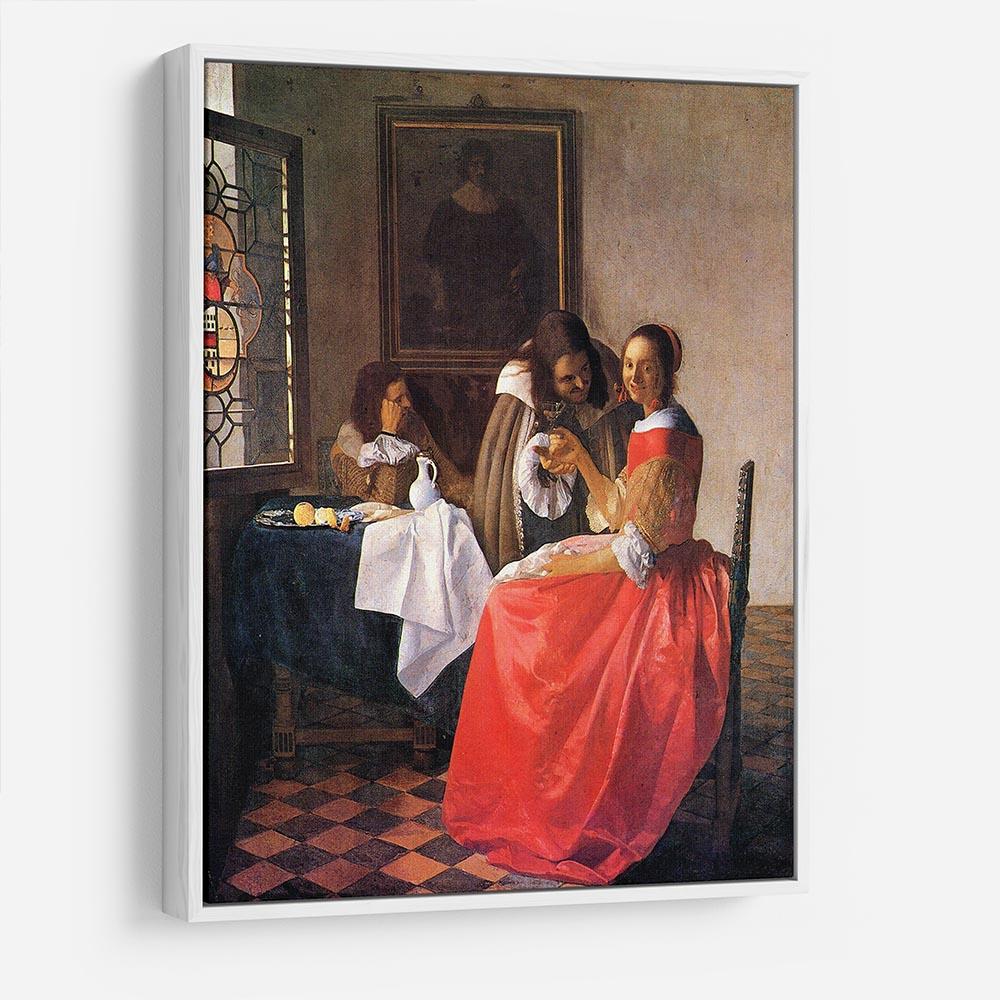 Girl with a wine glass by Vermeer HD Metal Print - Canvas Art Rocks - 7