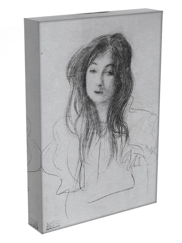 Girl with long hair by Klimt Canvas Print or Poster - Canvas Art Rocks - 3