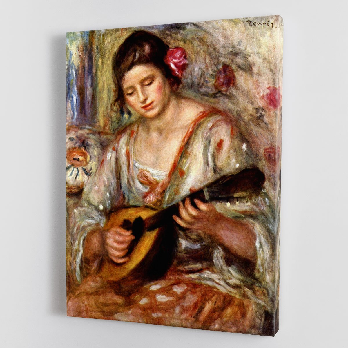 Girl with mandolin by Renoir Canvas Print or Poster