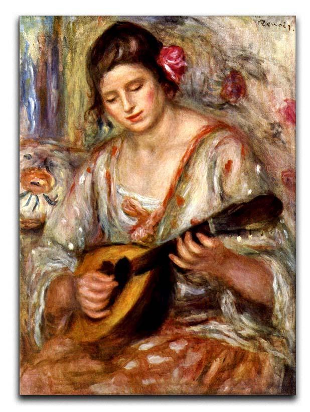 Girl with mandolin by Renoir Canvas Print or Poster  - Canvas Art Rocks - 1