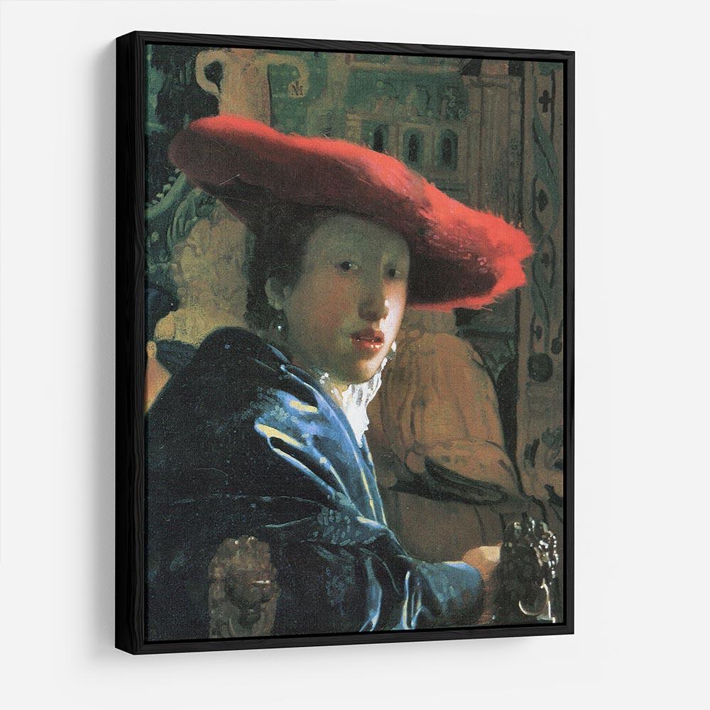 Girl with red hat by Vermeer HD Metal Print - Canvas Art Rocks - 6