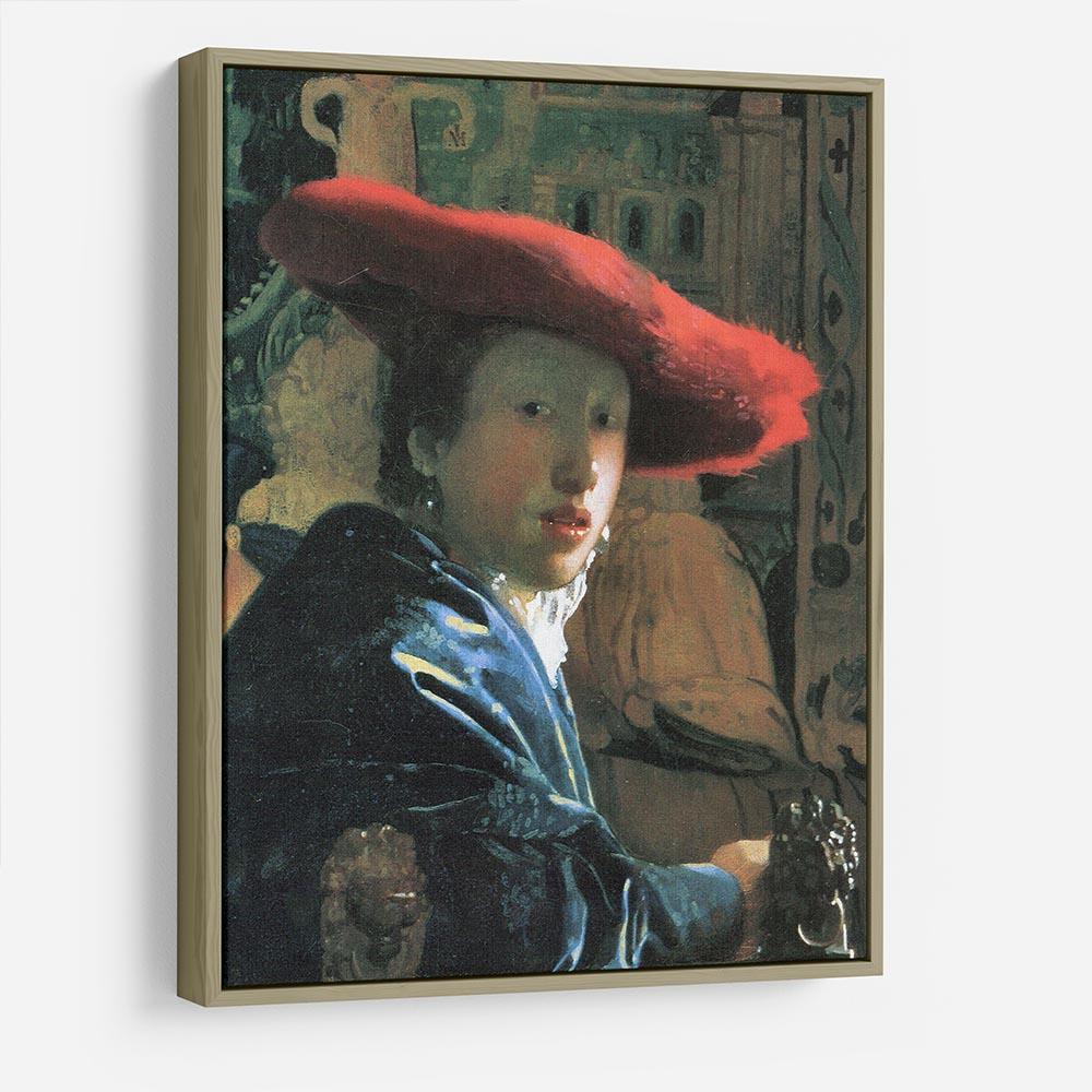 Girl with red hat by Vermeer HD Metal Print - Canvas Art Rocks - 8