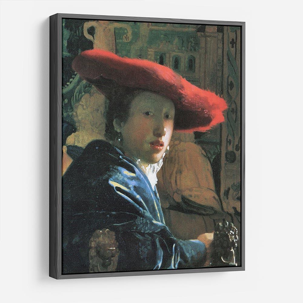 Girl with red hat by Vermeer HD Metal Print - Canvas Art Rocks - 9