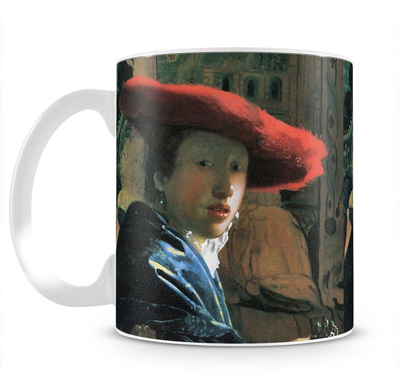 Girl with red hat by Vermeer Mug - Canvas Art Rocks - 1