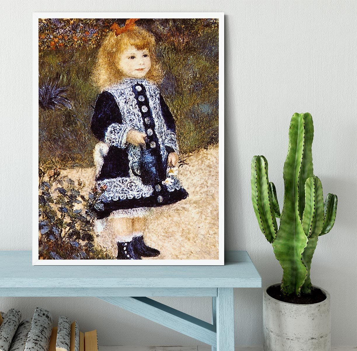 Girl with the Watering Can by Renoir Framed Print - Canvas Art Rocks -6