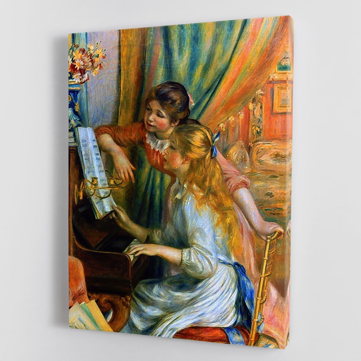 Girls at the Piano by Renoir Canvas Print or Poster