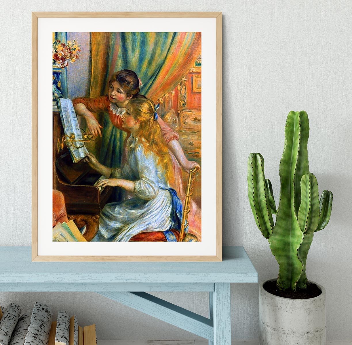 Girls at the Piano by Renoir Framed Print - Canvas Art Rocks - 3