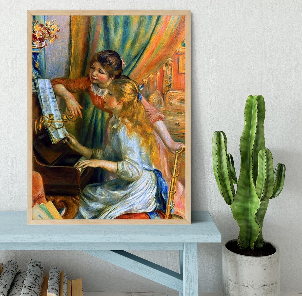 Girls at the Piano by Renoir Framed Print - Canvas Art Rocks - 4
