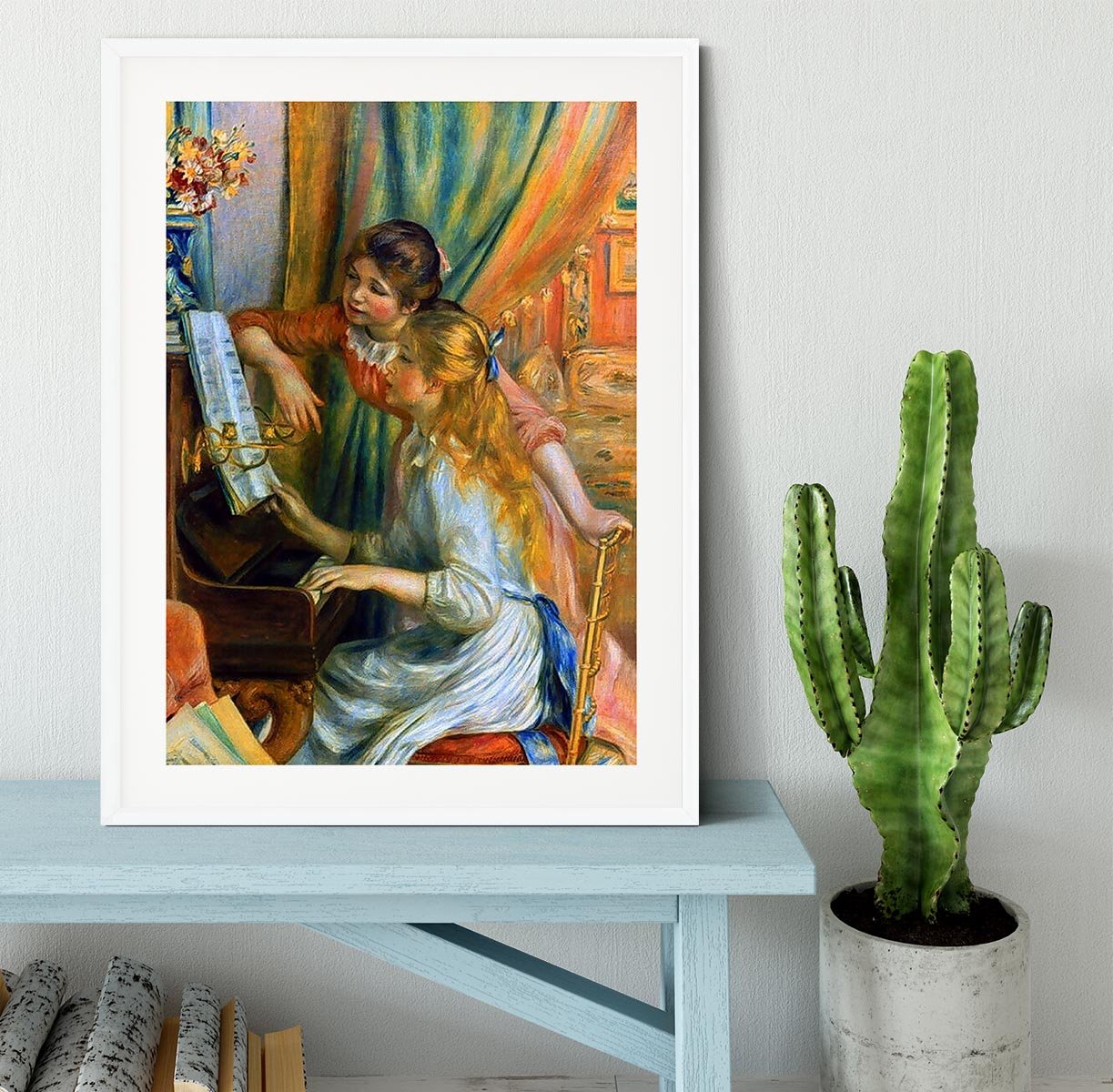 Girls at the Piano by Renoir Framed Print - Canvas Art Rocks - 5