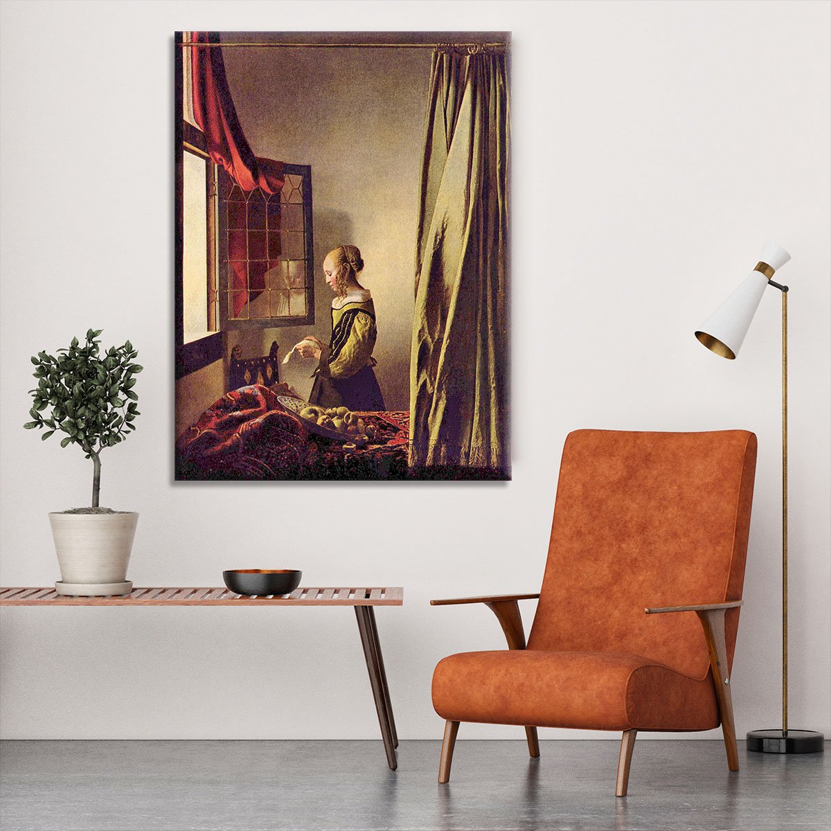 Girls at the open window by Vermeer Canvas Print or Poster