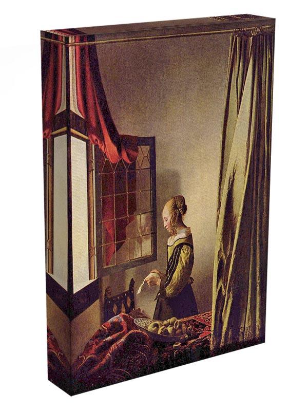 Girls at the open window by Vermeer Canvas Print or Poster - Canvas Art Rocks - 3
