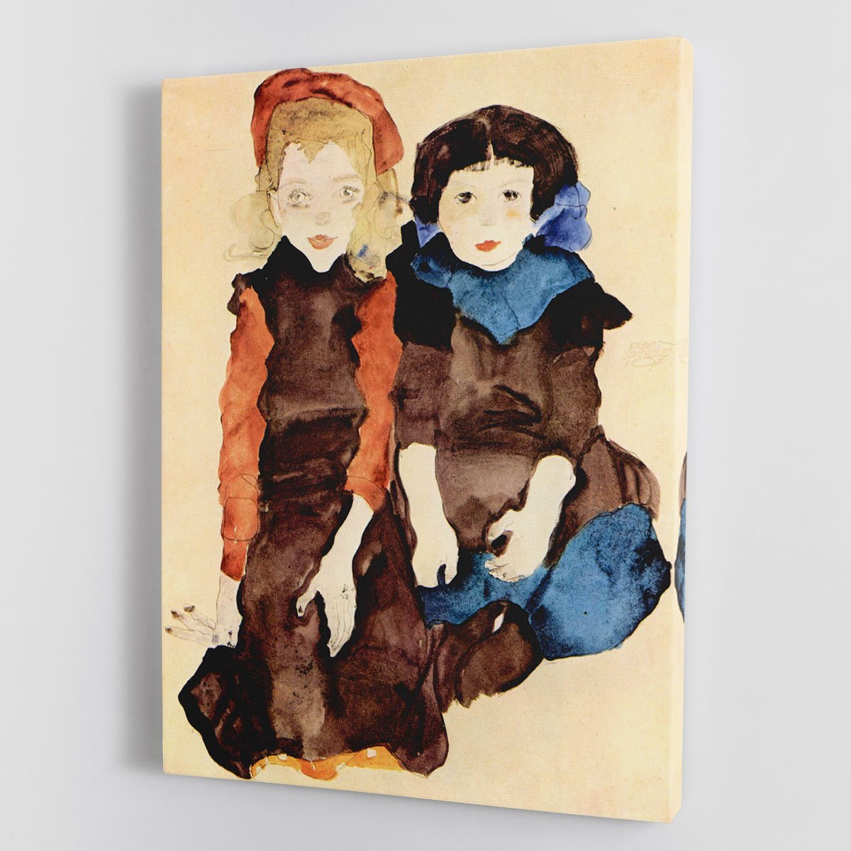 Girls by Egon Schiele Canvas Print or Poster