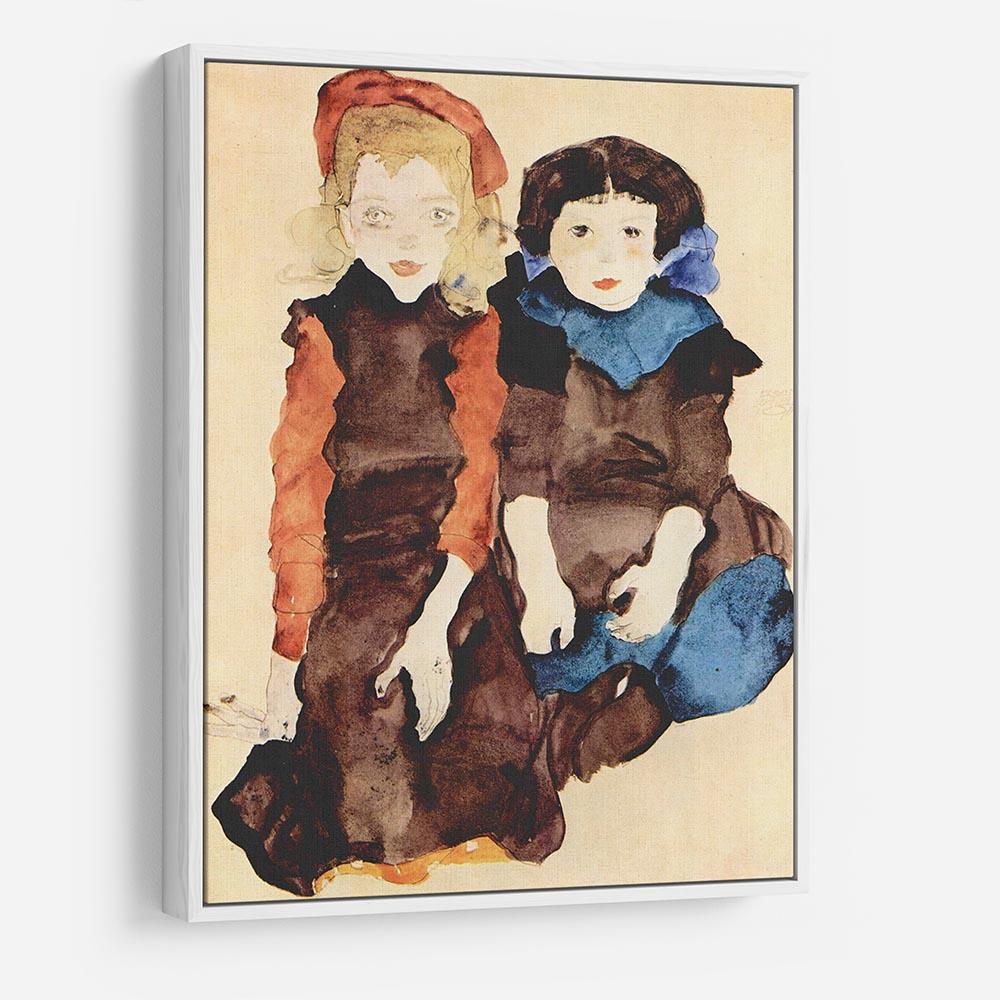 Girls by Egon Schiele HD Metal Print - Canvas Art Rocks - 7