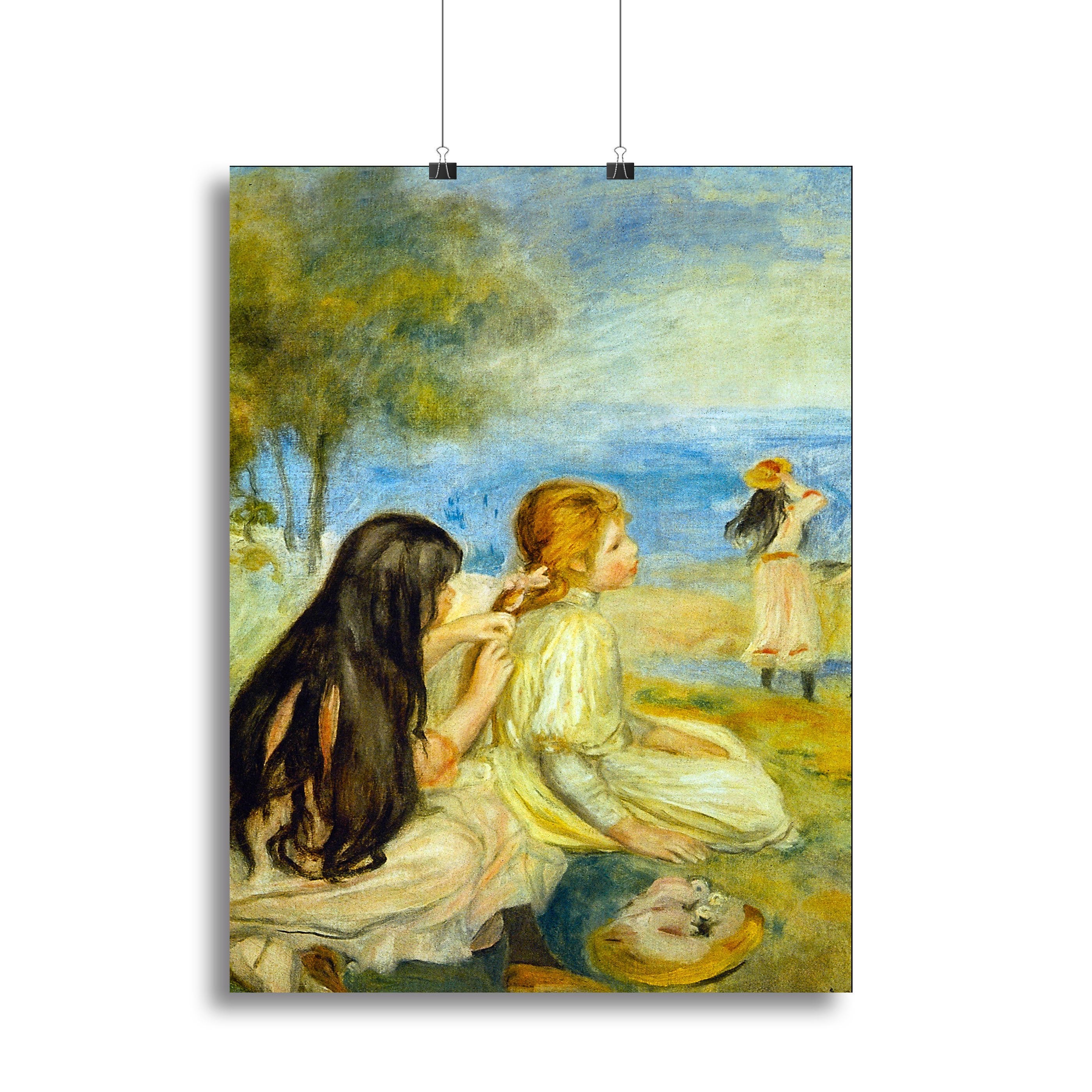 Girls by the Seaside by Renoir Canvas Print or Poster